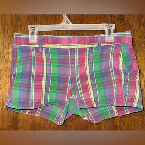 Old Navy Women's Shorty Shorts ~ Plaid Multicolor ~ Size 4